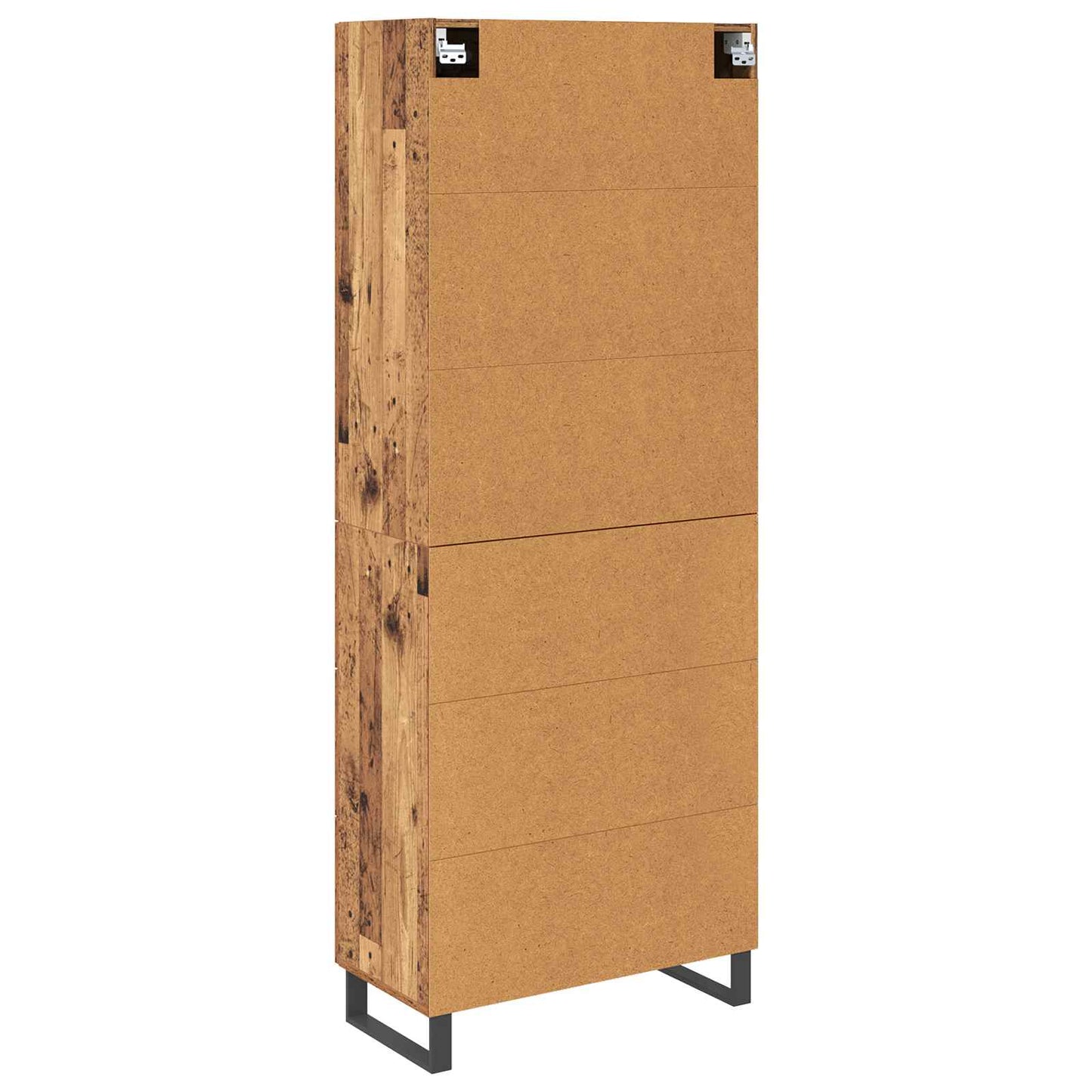 Magasfiú 2 pcs Öreg fa 69,5 x 34 x 180 cm Szerelt fa és Üveg