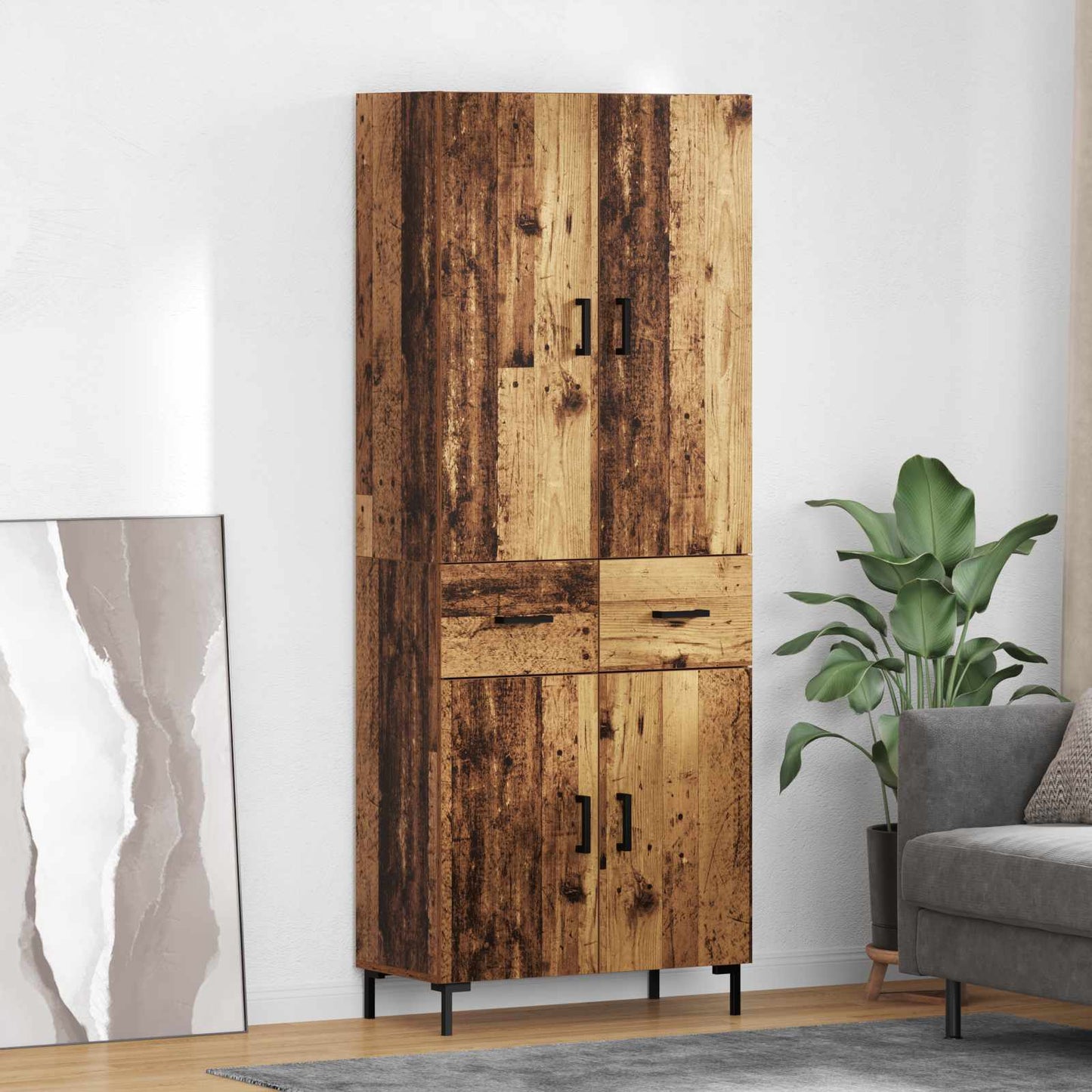 Magasfiú Öreg fa 69,5 x 34 x 180 cm Szerelt Fa