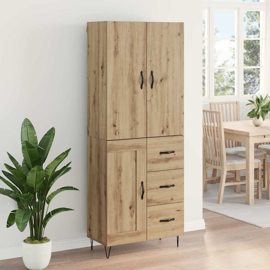 Magasfiú 2 pcs Artisan tölgy 69,5 x 34 x 180 cm Szerelt Fa