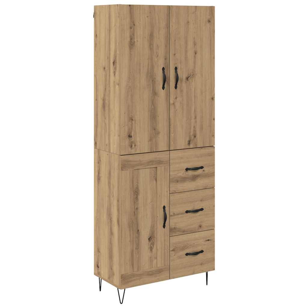 Magasfiú 2 pcs Artisan tölgy 69,5 x 34 x 180 cm Szerelt Fa