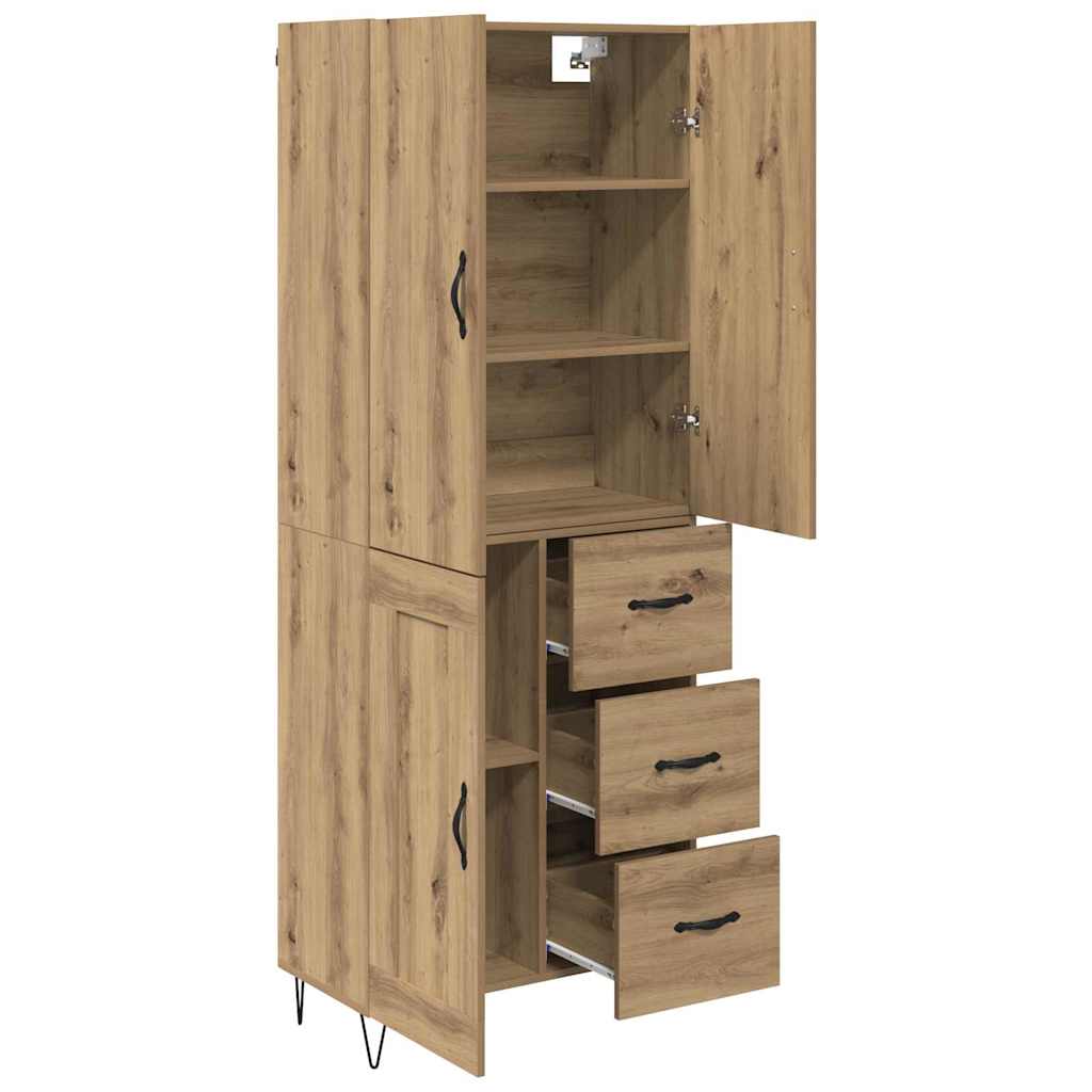 Magasfiú 2 pcs Artisan tölgy 69,5 x 34 x 180 cm Szerelt Fa