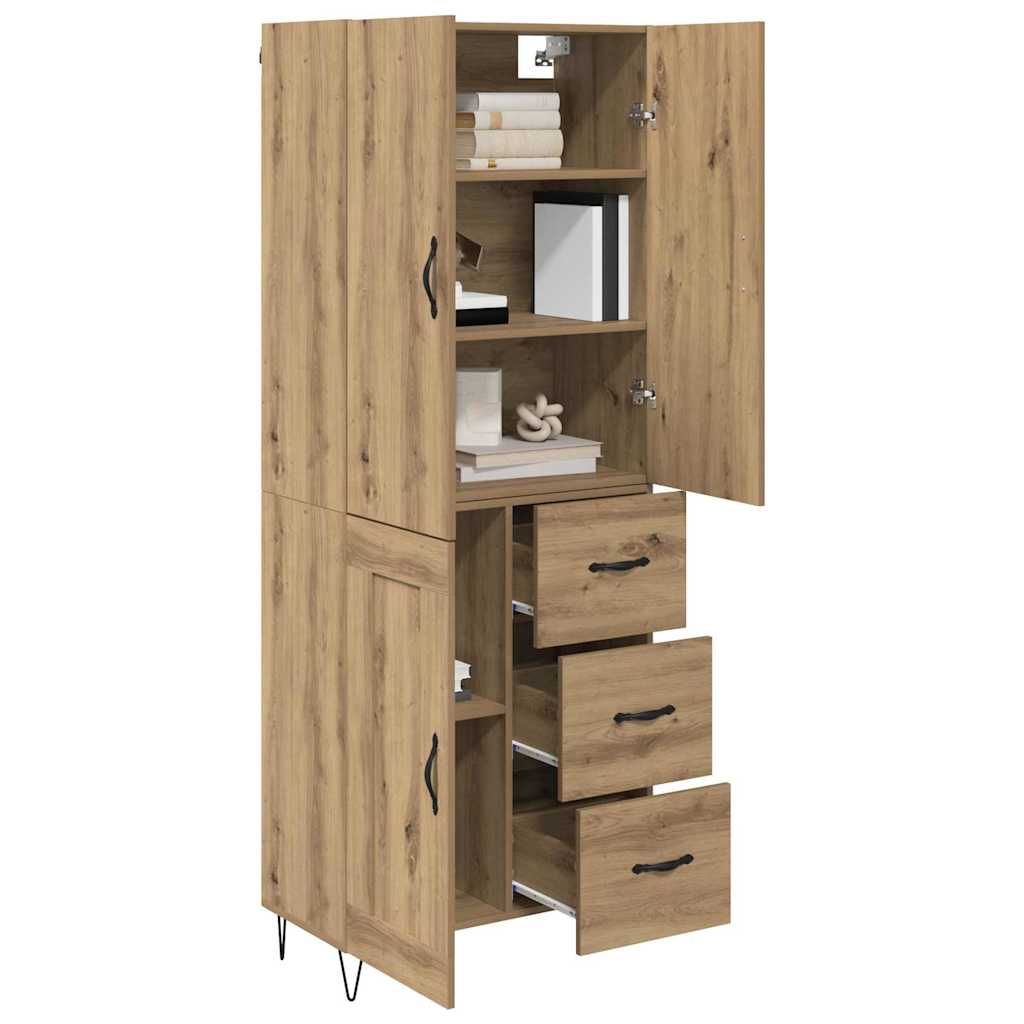 Magasfiú 2 pcs Artisan tölgy 69,5 x 34 x 180 cm Szerelt Fa