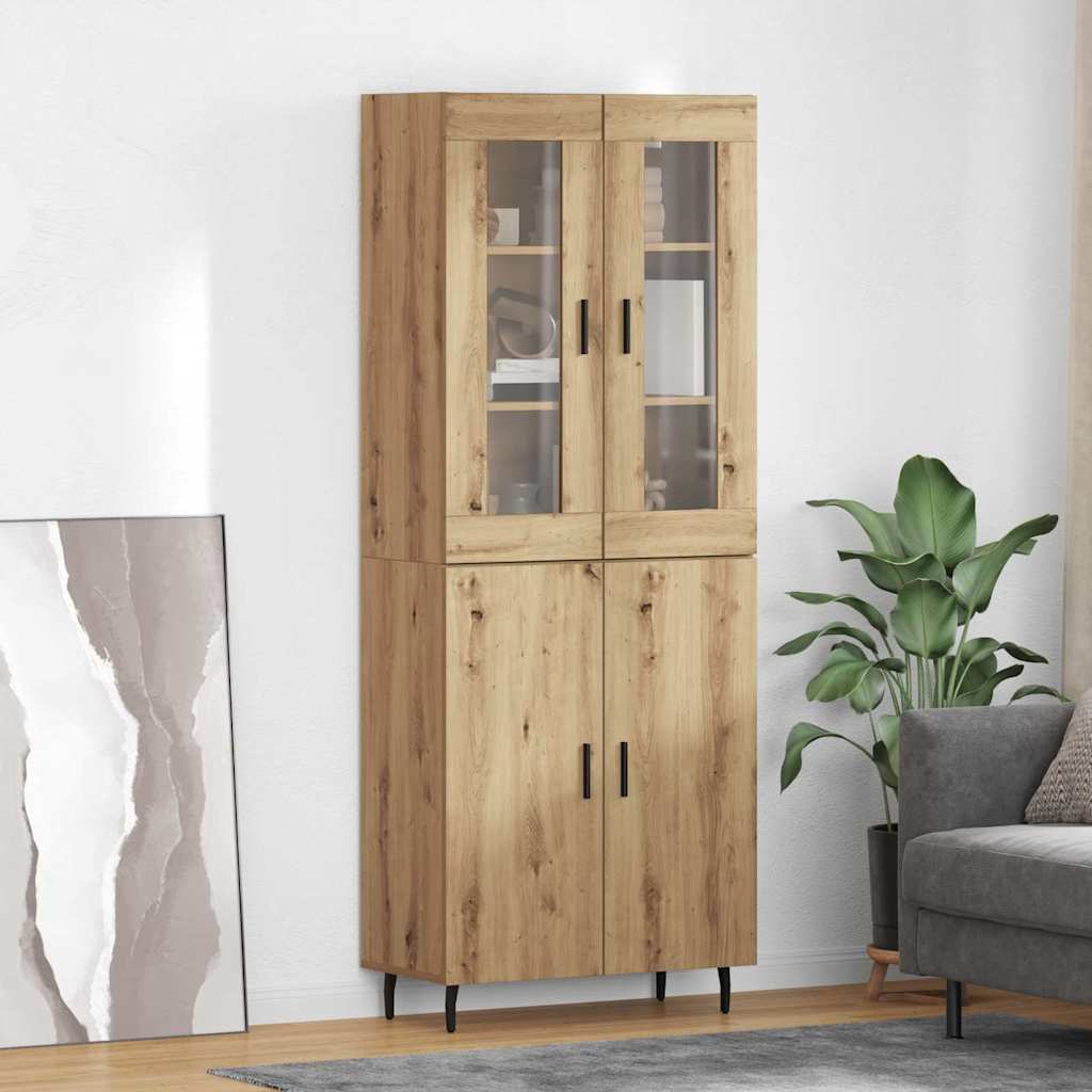 Magasfiú 2 pcs Artisan tölgy 69,5 x 34 x 180 cm Szerelt Fa