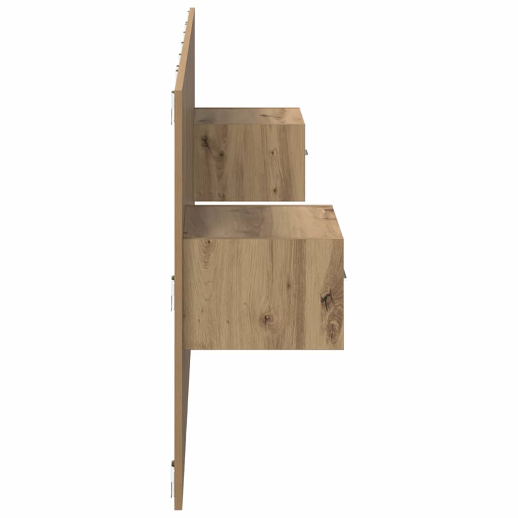 Fejtámla Szekrénnyel 3 pcs Artisan tölgy Szerelt Fa