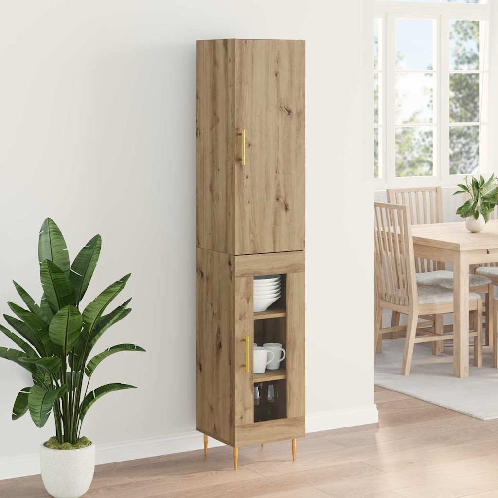 Magasfiú 2 pcs Artisan tölgy 34,5 x 34 x 180 cm Szerelt Fa