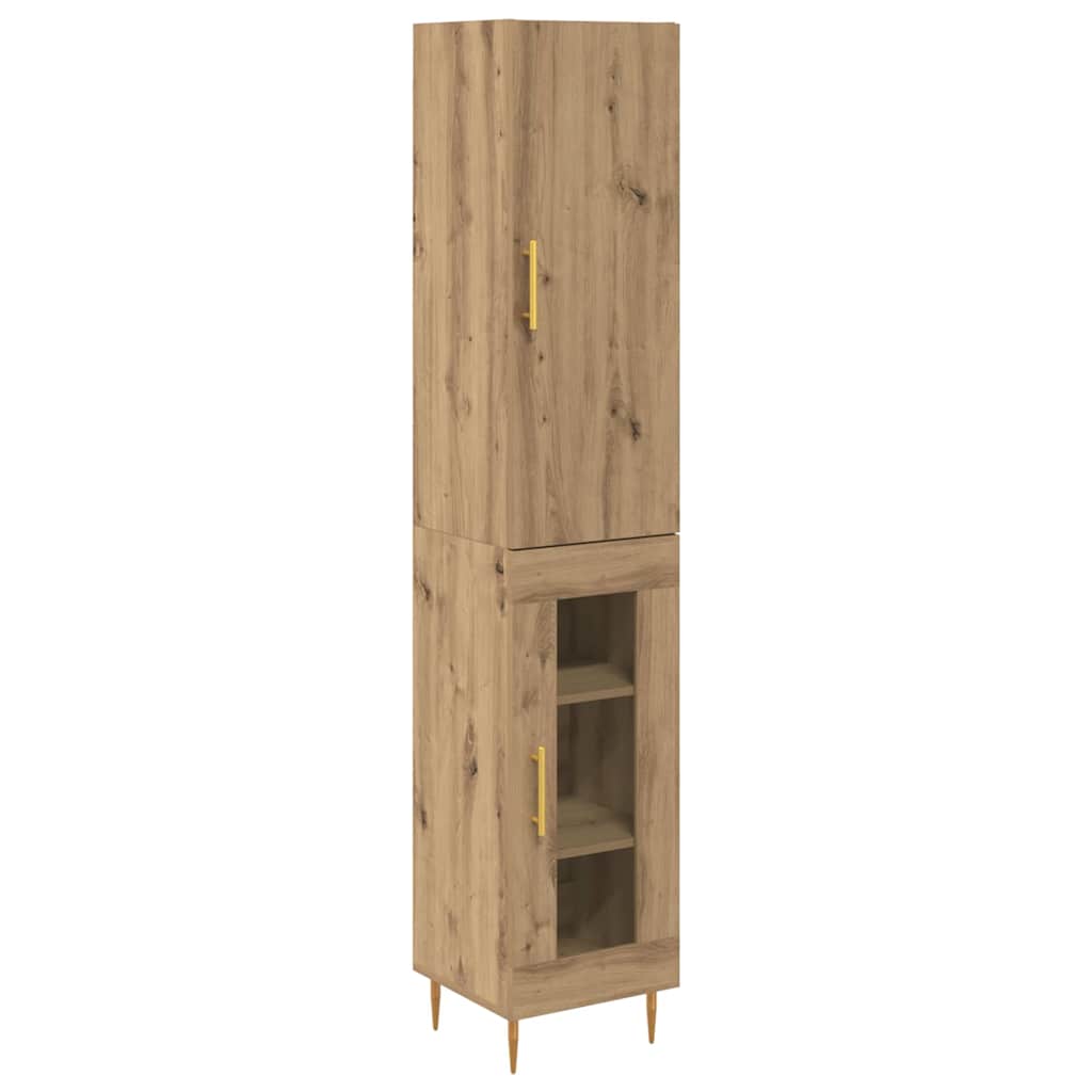 Magasfiú 2 pcs Artisan tölgy 34,5 x 34 x 180 cm Szerelt Fa