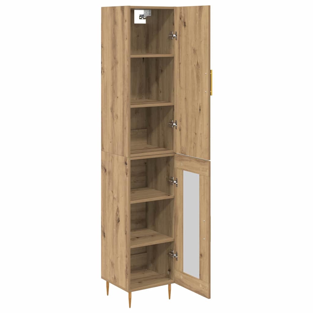 Magasfiú 2 pcs Artisan tölgy 34,5 x 34 x 180 cm Szerelt Fa