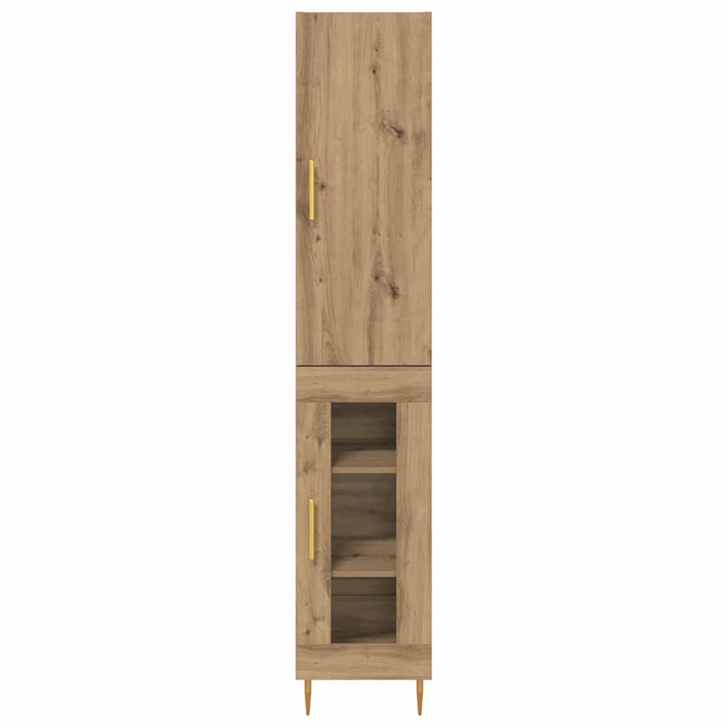 Magasfiú 2 pcs Artisan tölgy 34,5 x 34 x 180 cm Szerelt Fa