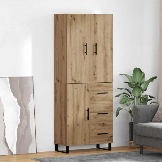 Magasfiú fiókkal 2 pcs Artisan tölgy 69,5 x 34 x 180 cm