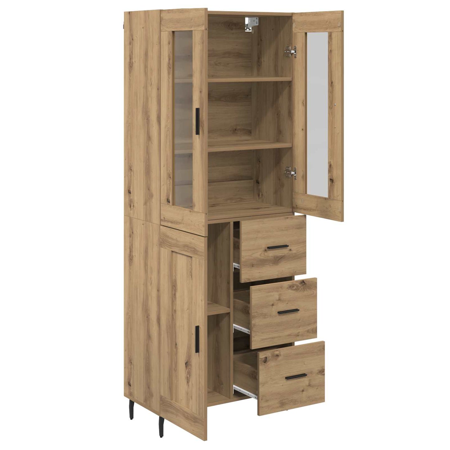 Magasfiú 2 pcs Artisan tölgy 69,5 x 34 x 180 cm Szerelt Fa