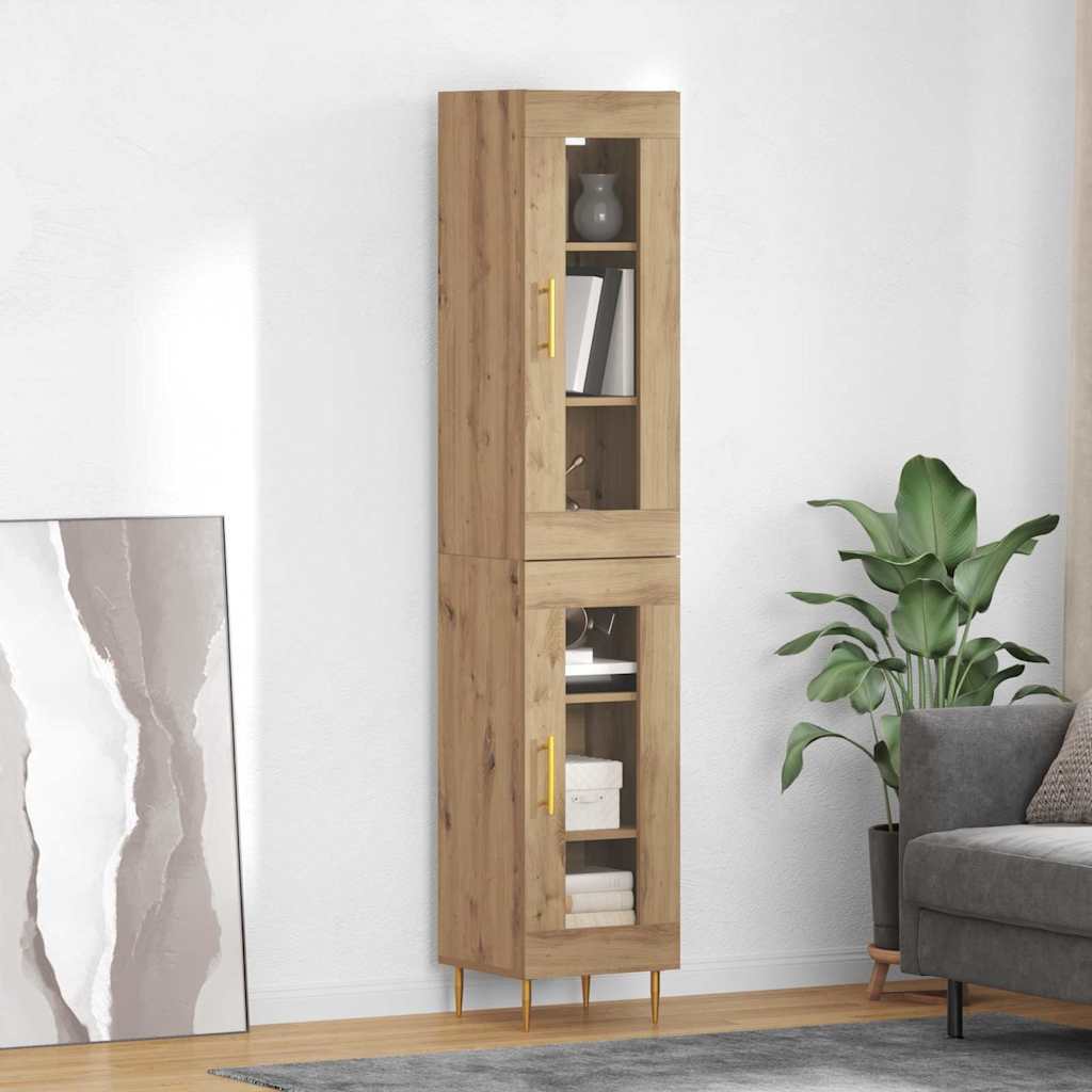 Magasfiú 2 pcs Artisan tölgy 34,5 x 34 x 180 cm Szerelt Fa