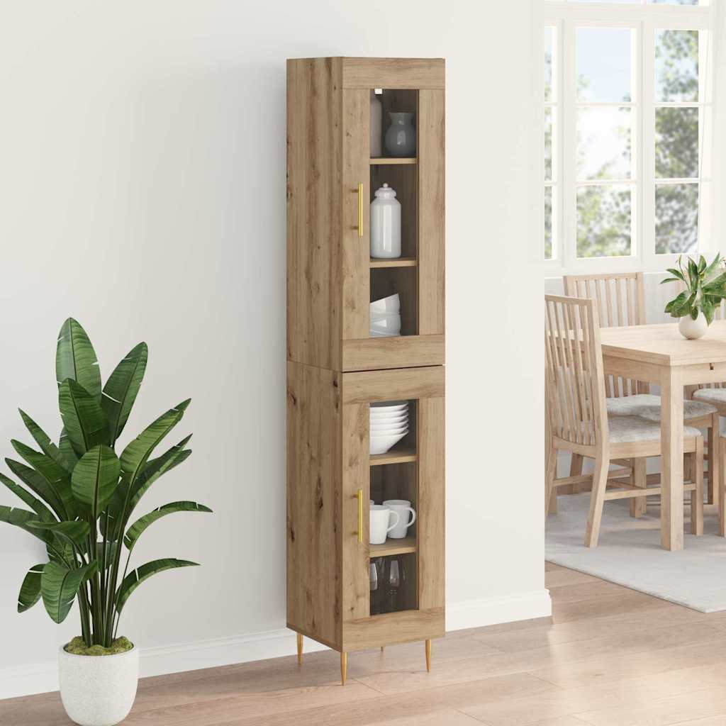 Magasfiú 2 pcs Artisan tölgy 34,5 x 34 x 180 cm Szerelt Fa