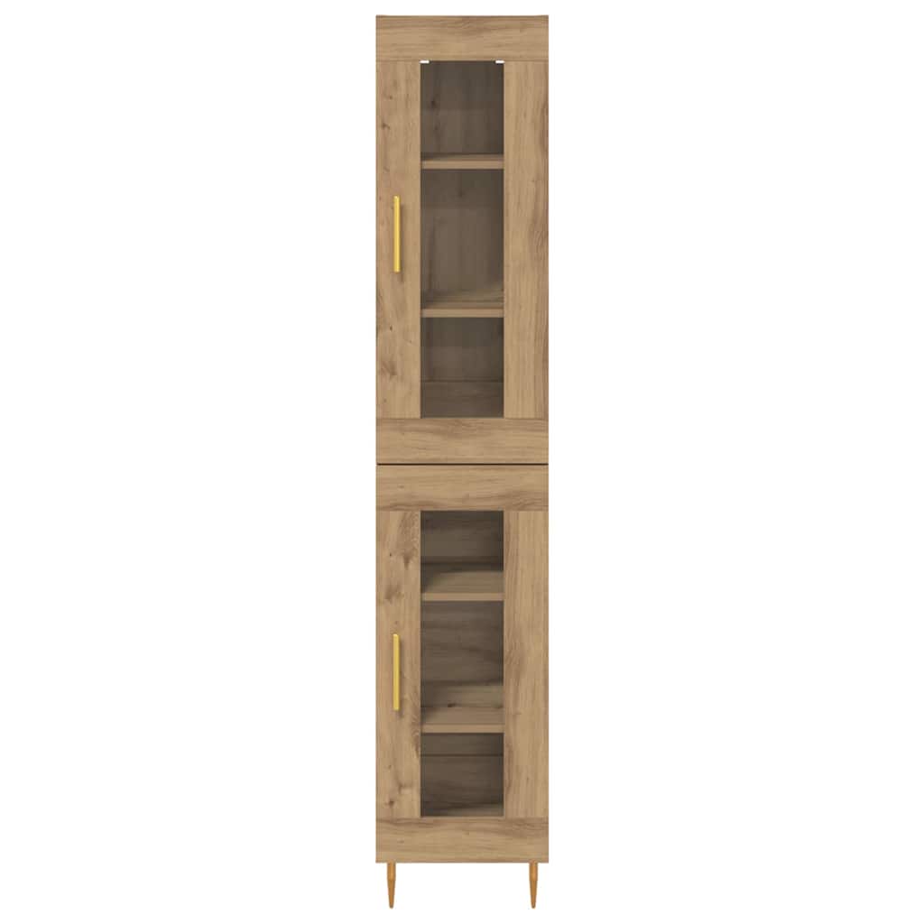 Magasfiú 2 pcs Artisan tölgy 34,5 x 34 x 180 cm Szerelt Fa