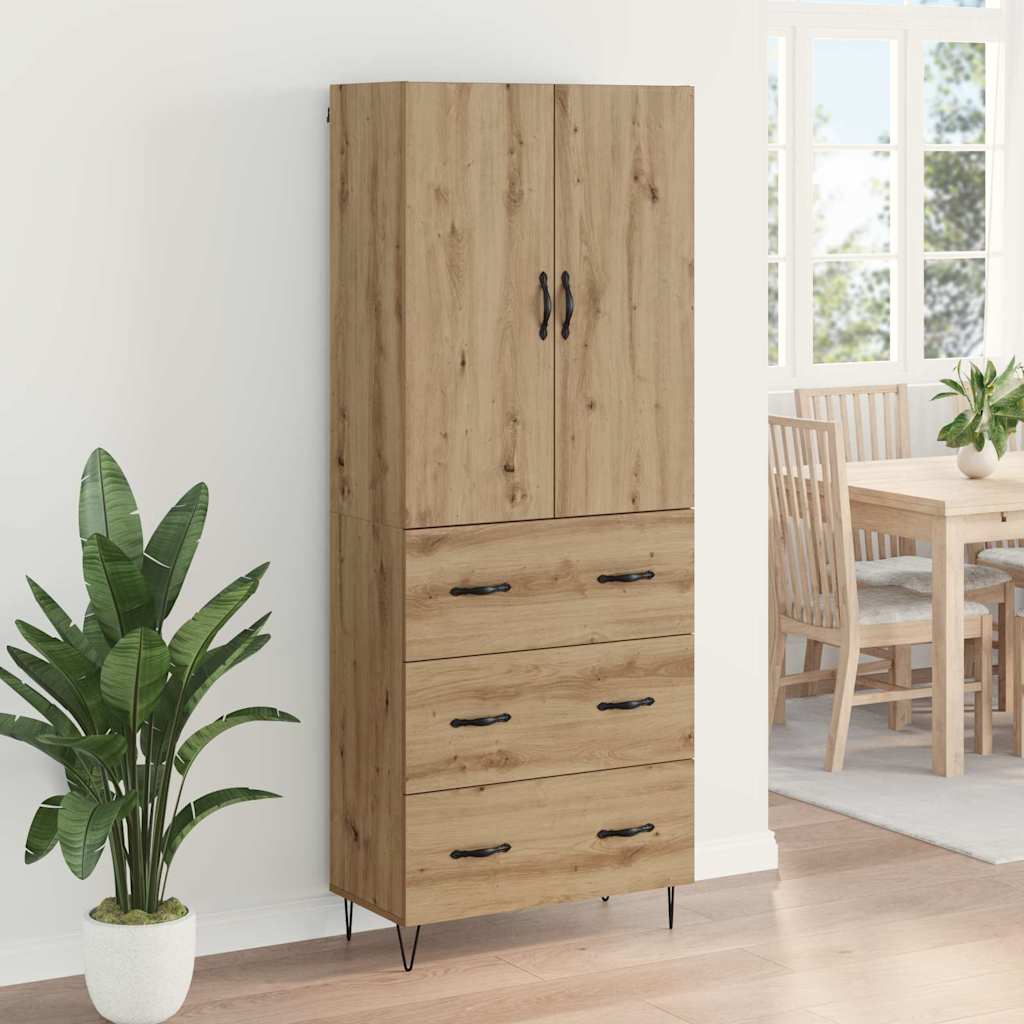 Magasfiú 2 pcs Artisan tölgy 69,5 x 34 x 180 cm Szerelt Fa