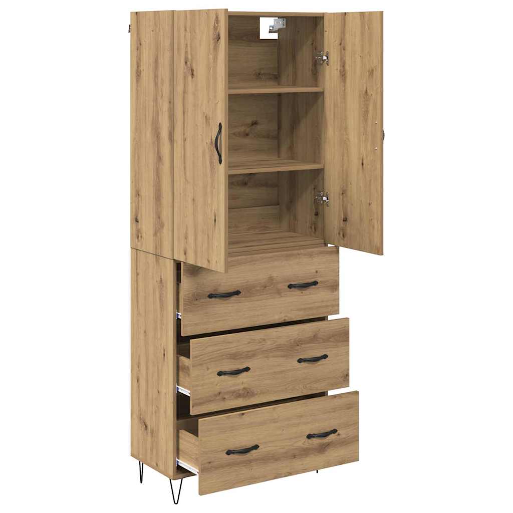 Magasfiú 2 pcs Artisan tölgy 69,5 x 34 x 180 cm Szerelt Fa