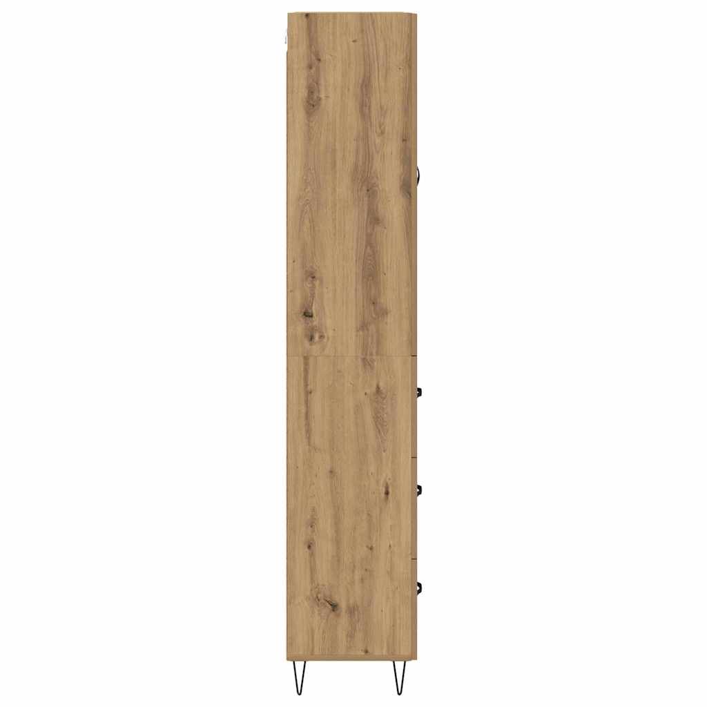 Magasfiú 2 pcs Artisan tölgy 69,5 x 34 x 180 cm Szerelt Fa