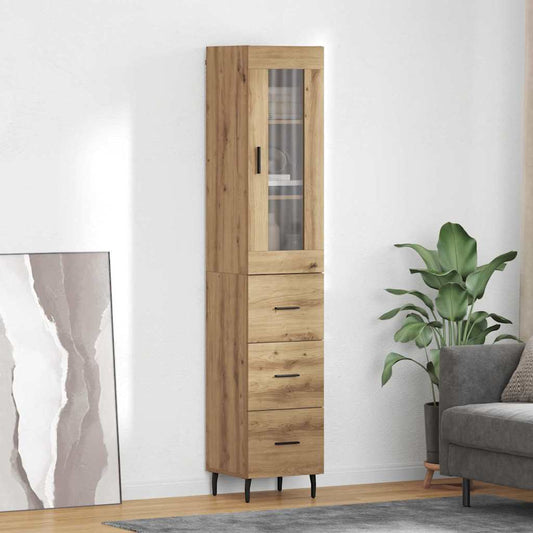 Magasfiú fiókkal Artisan tölgy 34,5 x 34 x 180 cm Faanyag