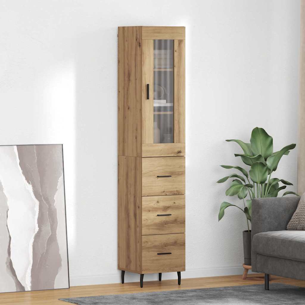Magasfiú fiókkal Artisan tölgy 34,5 x 34 x 180 cm Faanyag