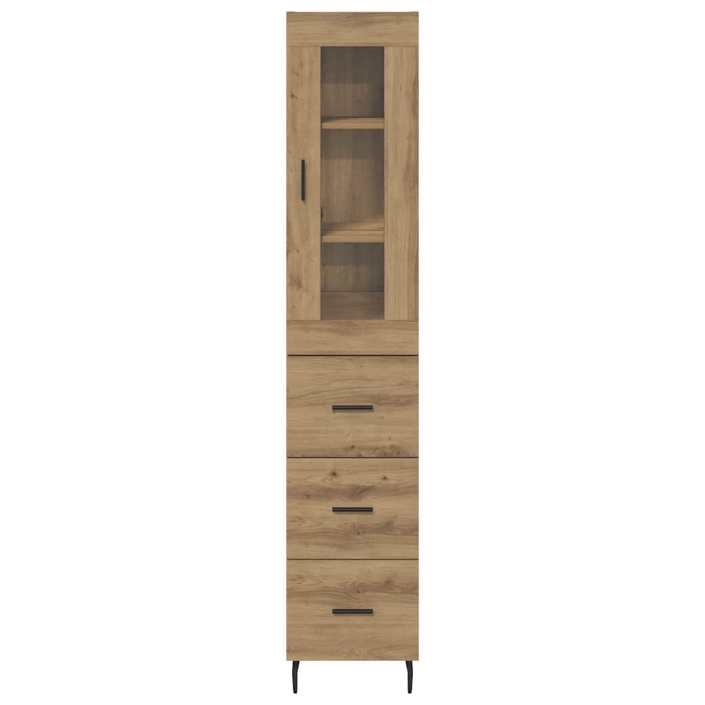Magasfiú fiókkal Artisan tölgy 34,5 x 34 x 180 cm Faanyag