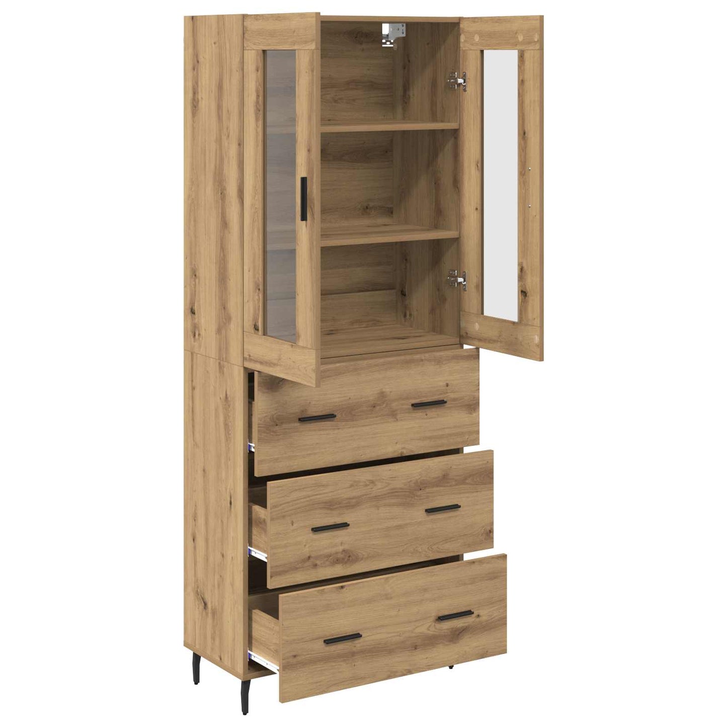 Magasfiú 2 pcs Artisan tölgy 69,5 x 34 x 180 cm Szerelt Fa