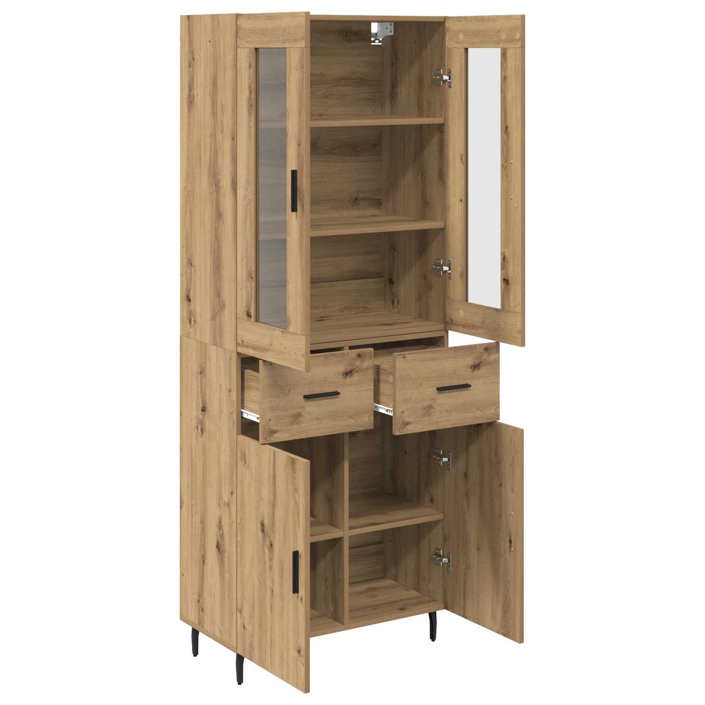 Magasfiú 2 pcs Artisan tölgy 69,5 x 34 x 180 cm Szerelt Fa