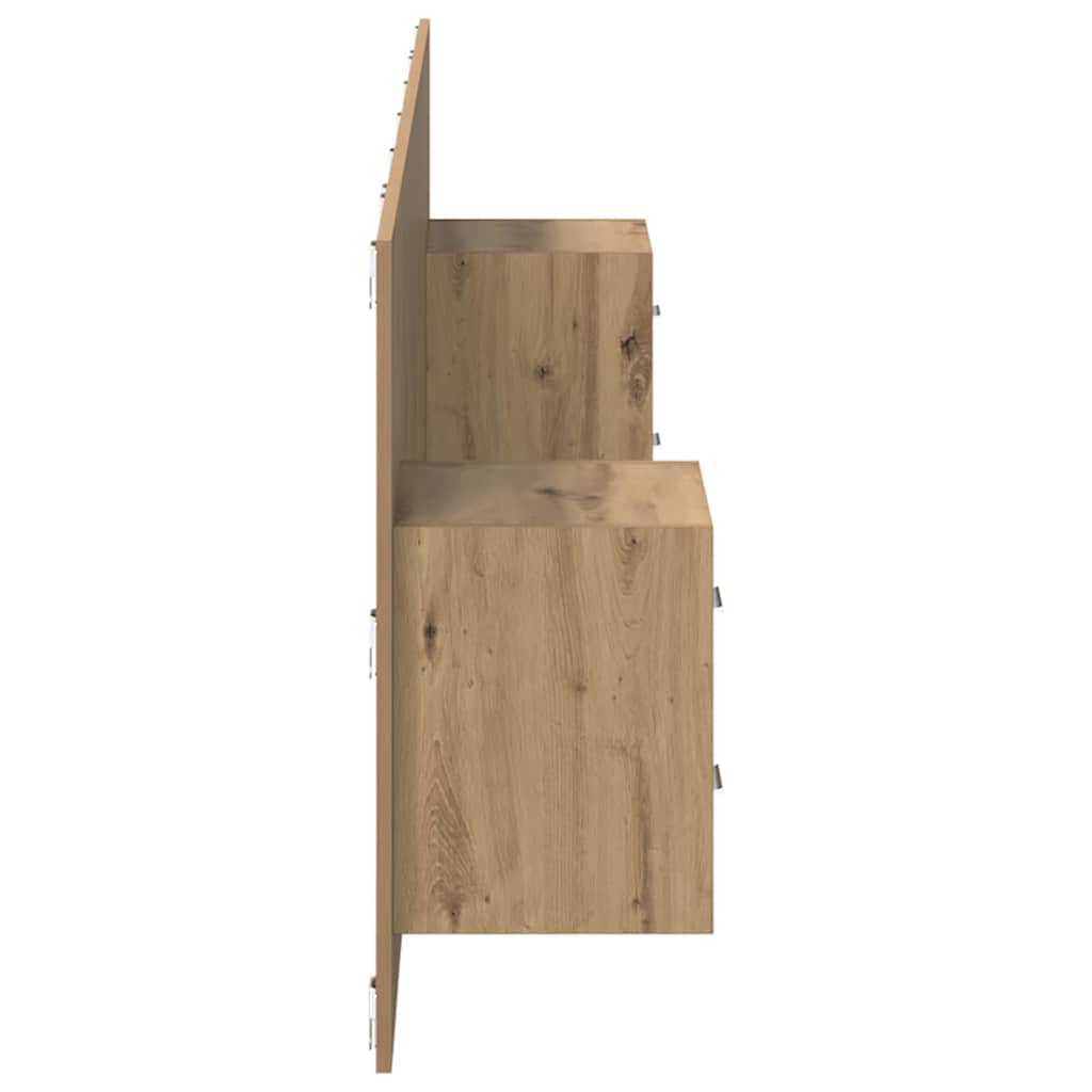 Fejtámla Szekrénnyel 3 pcs Artisan tölgy Szerelt Fa