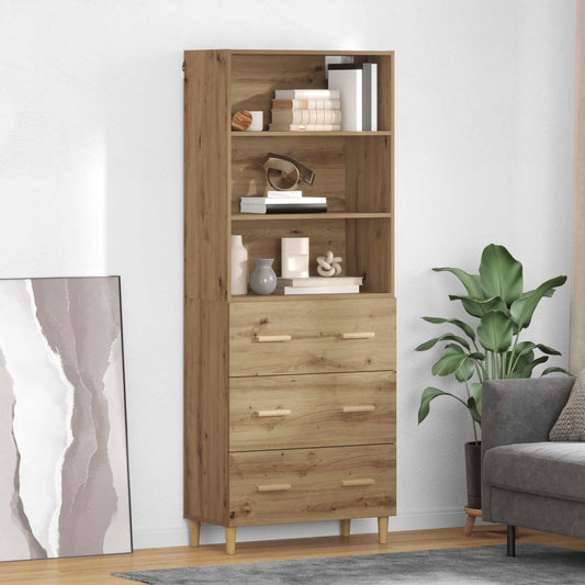 Magasfiú fiókkal Artisan tölgy 69,5 x 32,5 x 180 cm Faanyag