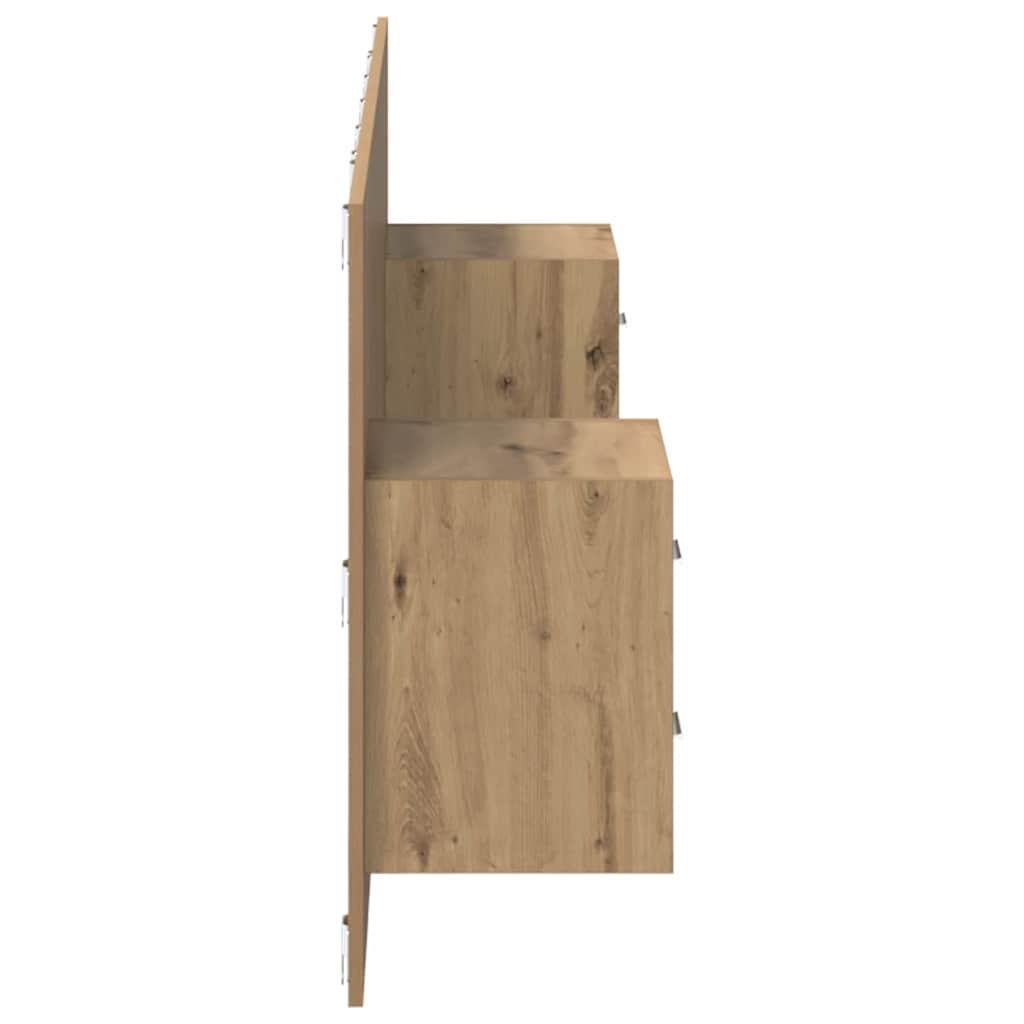Fejtámla Szekrénnyel 3 pcs Artisan tölgy Szerelt Fa
