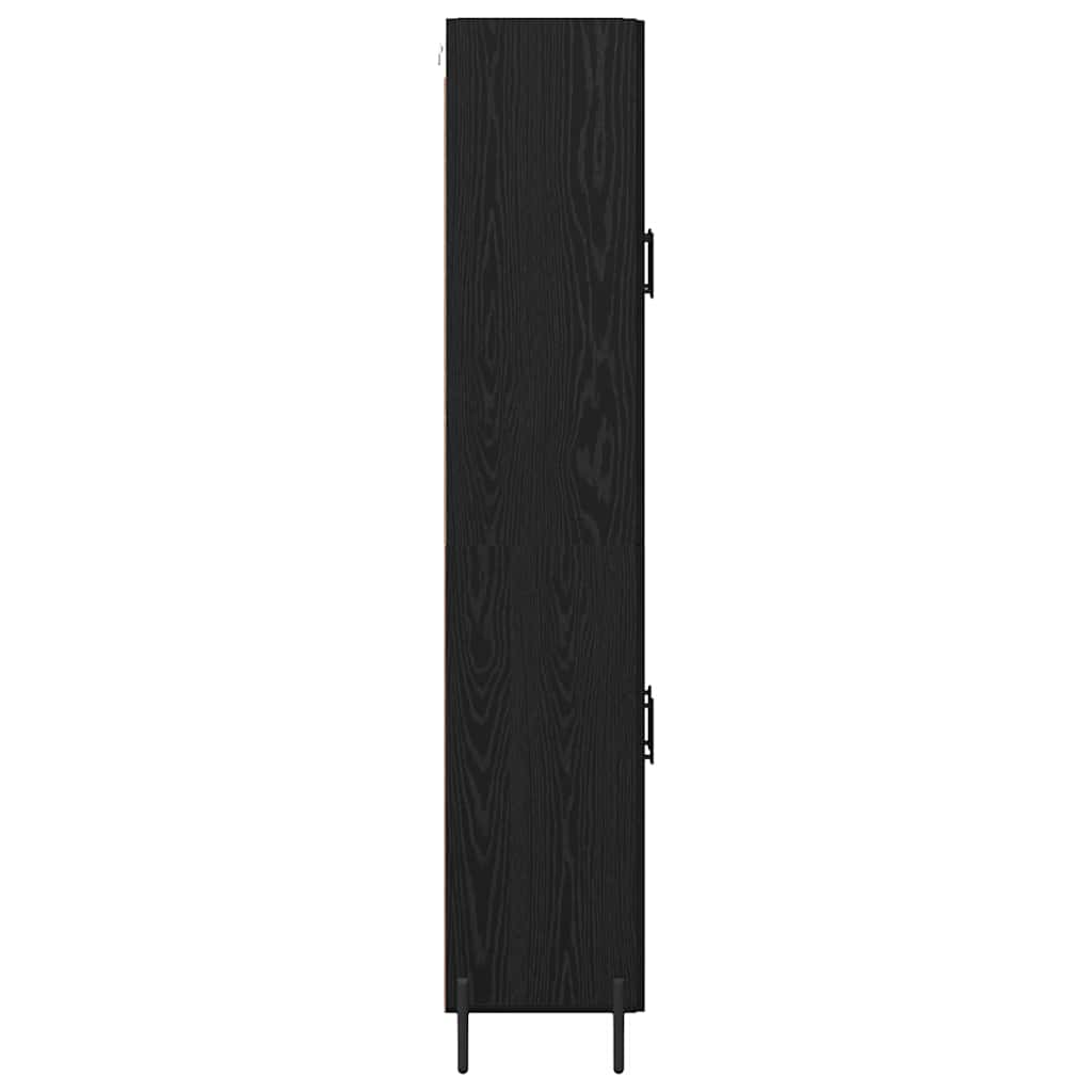Magasfiú 2 pcs Fekete tölgy 69,5 x 34 x 180 cm Szerelt Fa