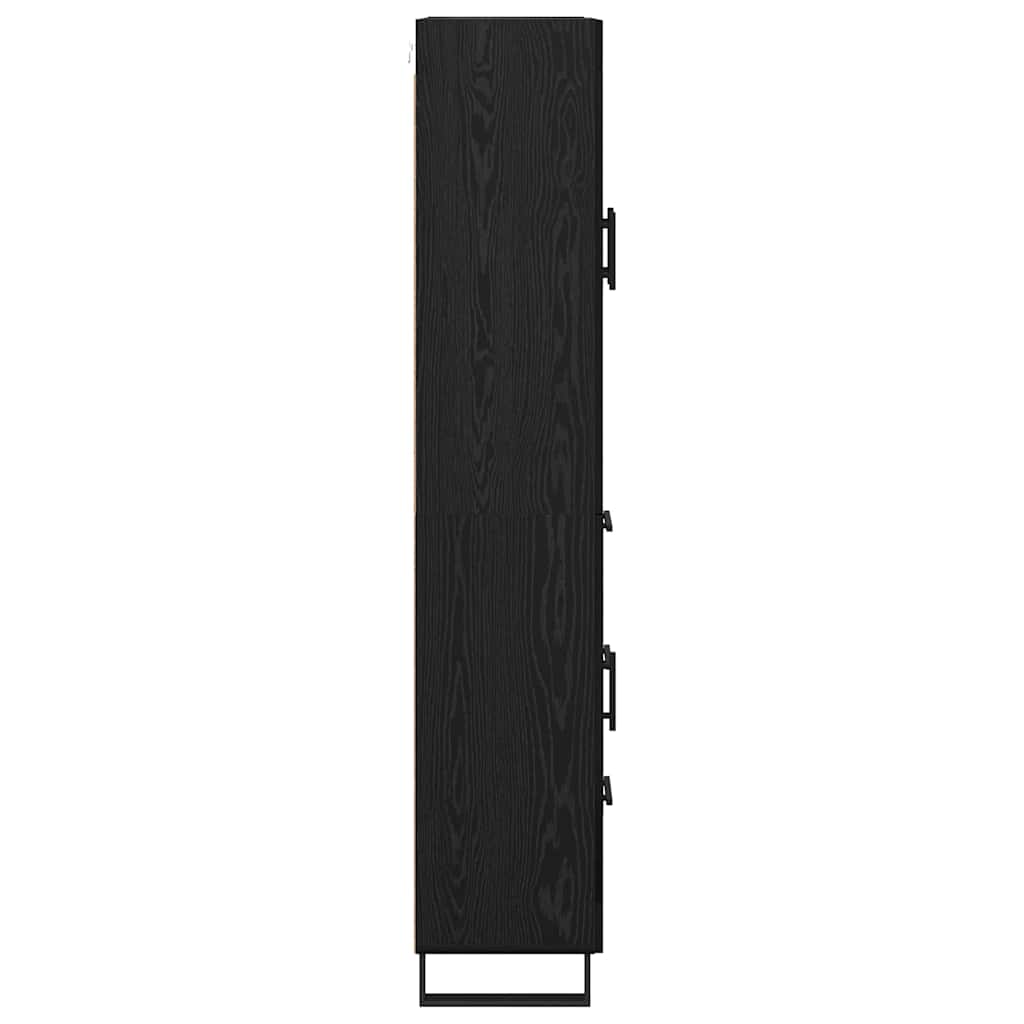 Magasfiú 2 pcs Fekete tölgy 69,5 x 34 x 180 cm