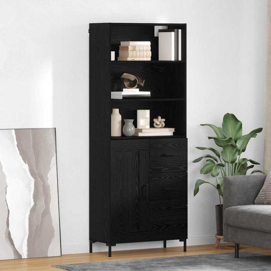 Magasfiú fiókkal Fekete tölgy 69,5 x 34 x 180 cm Faanyag