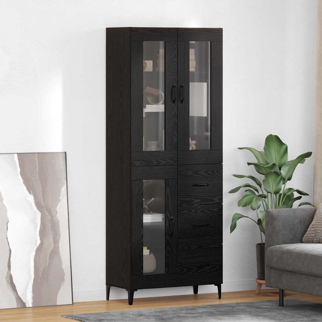Magasfiú Fekete tölgy 69,5 x 34 x 180 cm Szerelt Fa