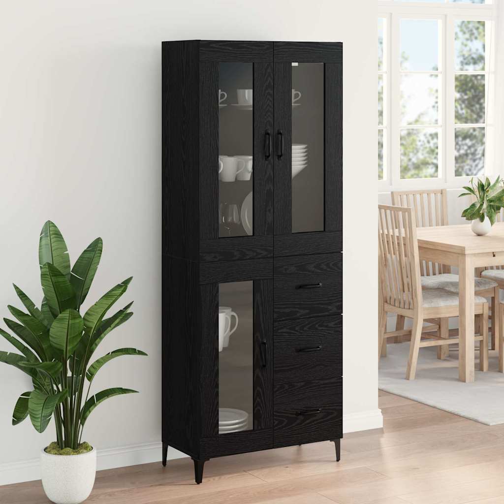 Magasfiú Fekete tölgy 69,5 x 34 x 180 cm Szerelt Fa