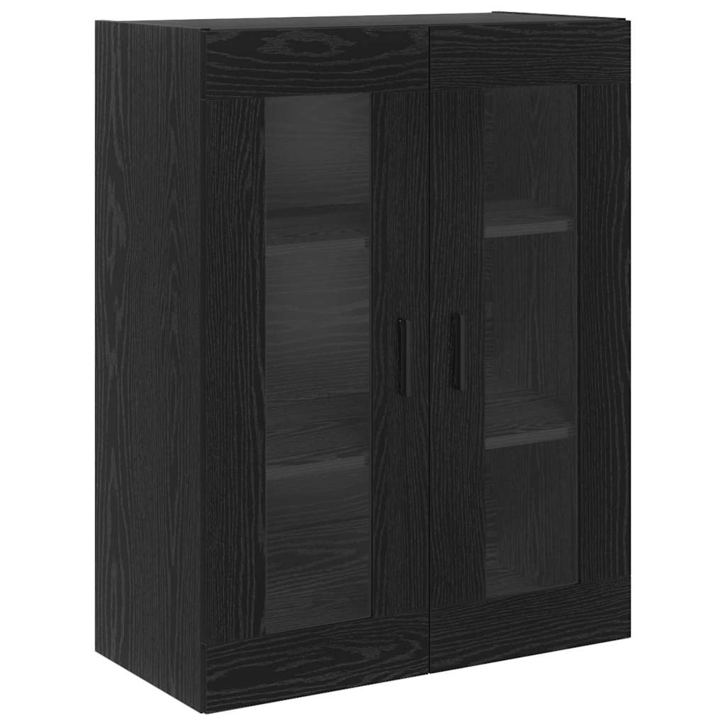 Magasfiú 2 pcs Fekete tölgy 69,5 x 34 x 180 cm Szerelt Fa