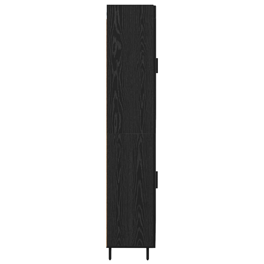 Magasfiú 2 pcs Fekete tölgy 69,5 x 34 x 180 cm Szerelt Fa