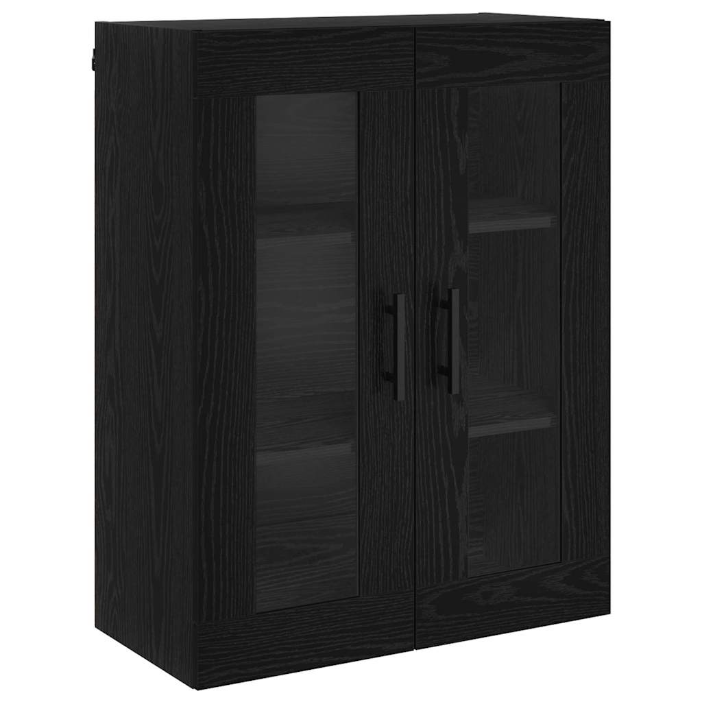 Magasfiú 2 pcs Fekete tölgy 69,5 x 34 x 180 cm Szerelt Fa