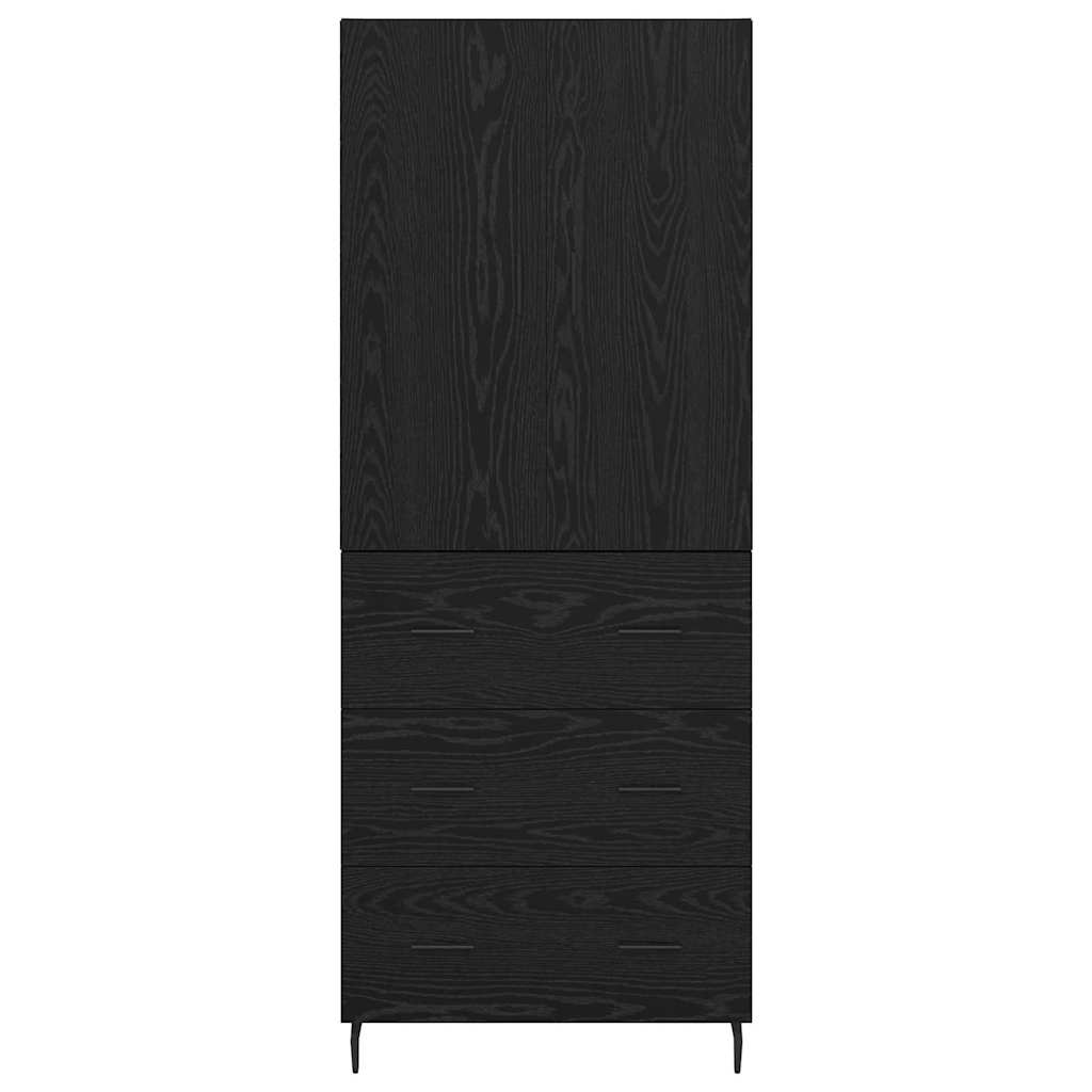 Magasfiú 2 pcs Musta tammi 69,5 x 34 x 180 cm Szerelt Fa