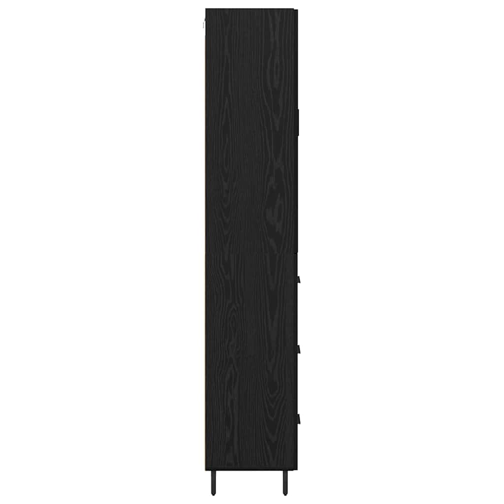 Magasfiú 2 pcs Musta tammi 69,5 x 34 x 180 cm Szerelt Fa
