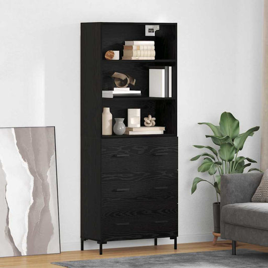 Magasfiú fiókkal Fekete tölgy 69,5 x 34 x 180 cm Faanyag