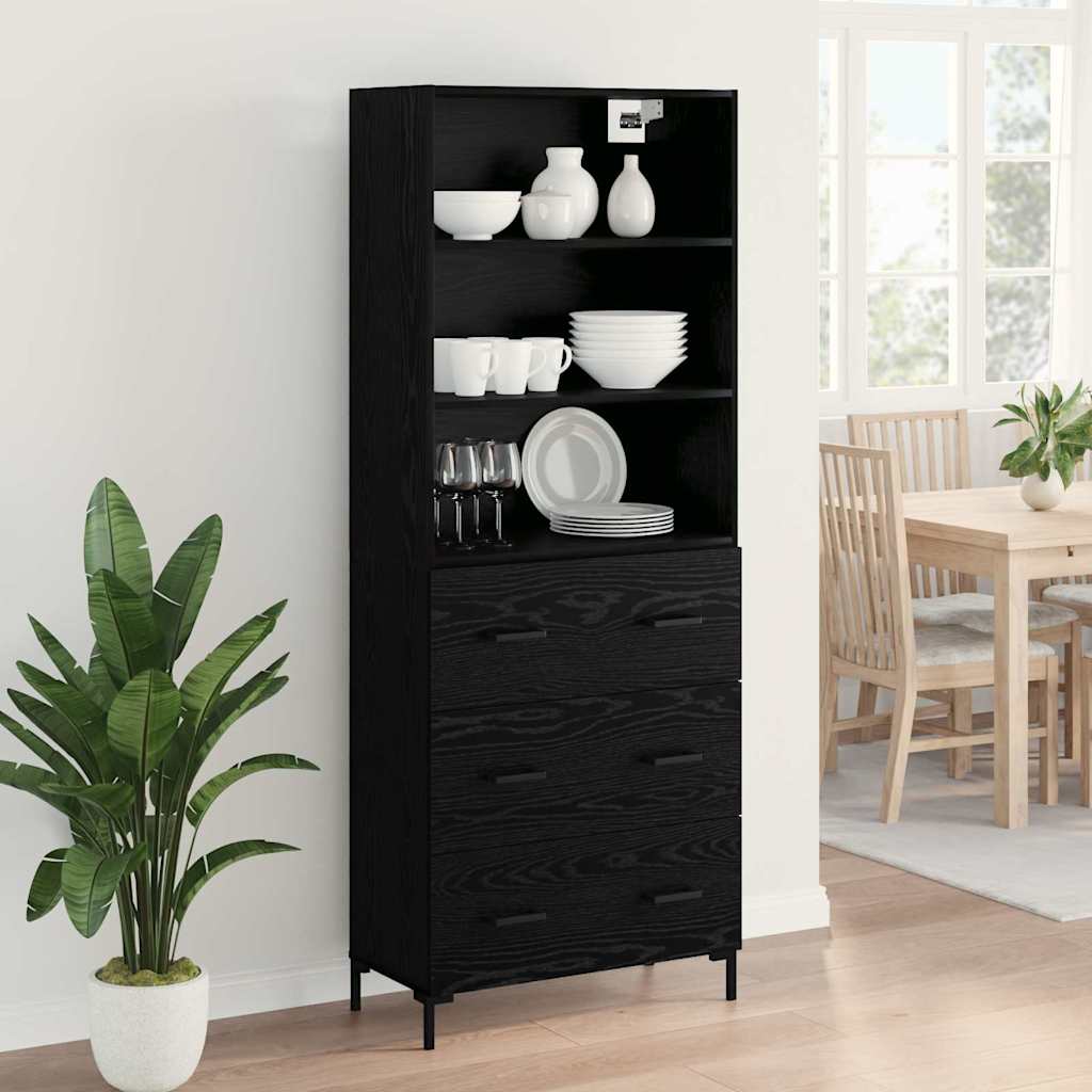 Magasfiú Fekete tölgy 69,5 x 34 x 180 cm Szerelt Fa
