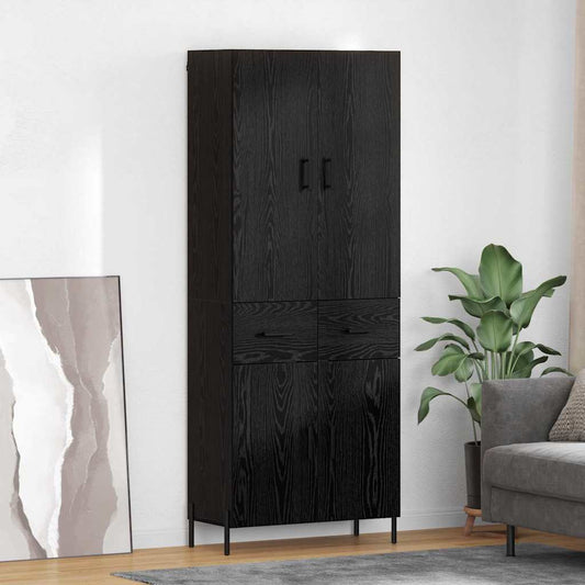 Magasfiú fiókkal Fekete tölgy 69,5 x 34 x 180 cm Faanyag