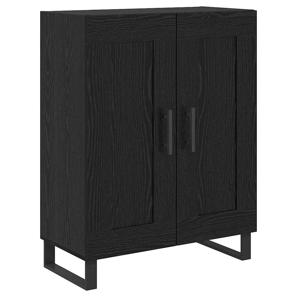 Magasfiú 2 pcs Fekete tölgy 69,5 x 34 x 180 cm Szerelt Fa