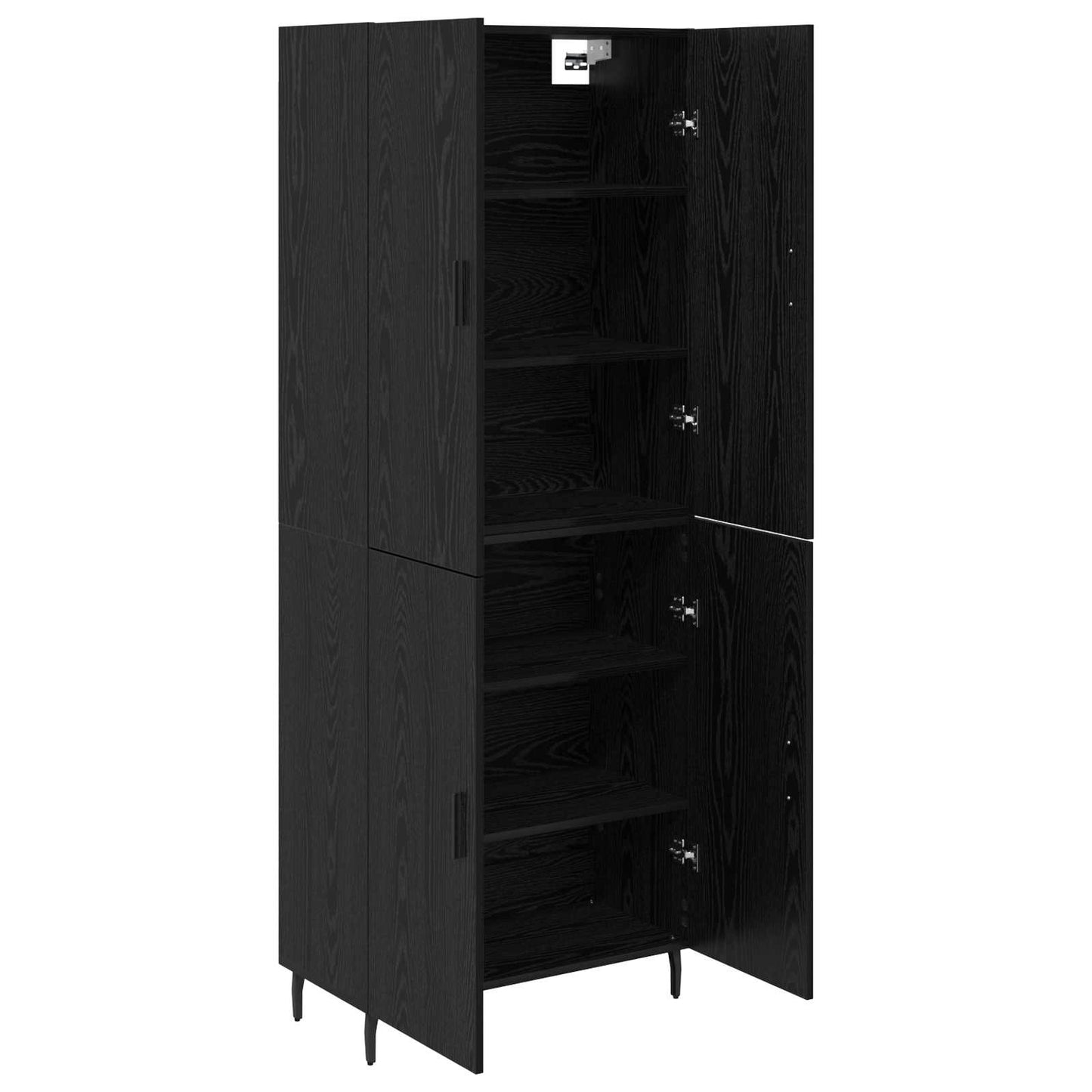 Magasfiú 2 pcs Musta tammi 69,5 x 34 x 180 cm Szerelt Fa