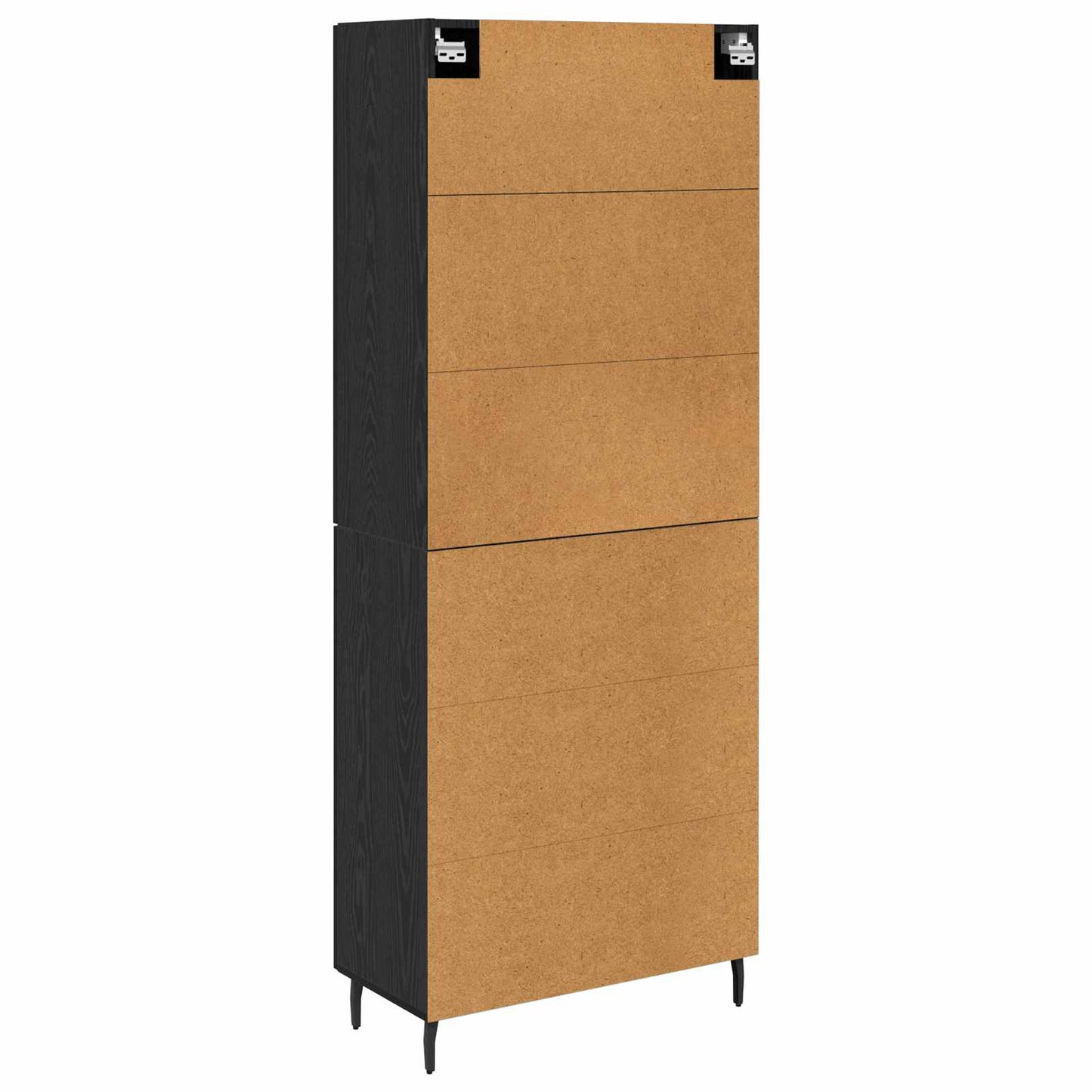 Magasfiú 2 pcs Musta tammi 69,5 x 34 x 180 cm Szerelt Fa