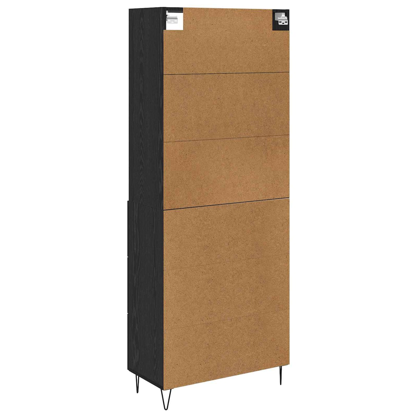 Magasfiú 2 pcs Fekete tölgy 69,5 x 34 x 180 cm