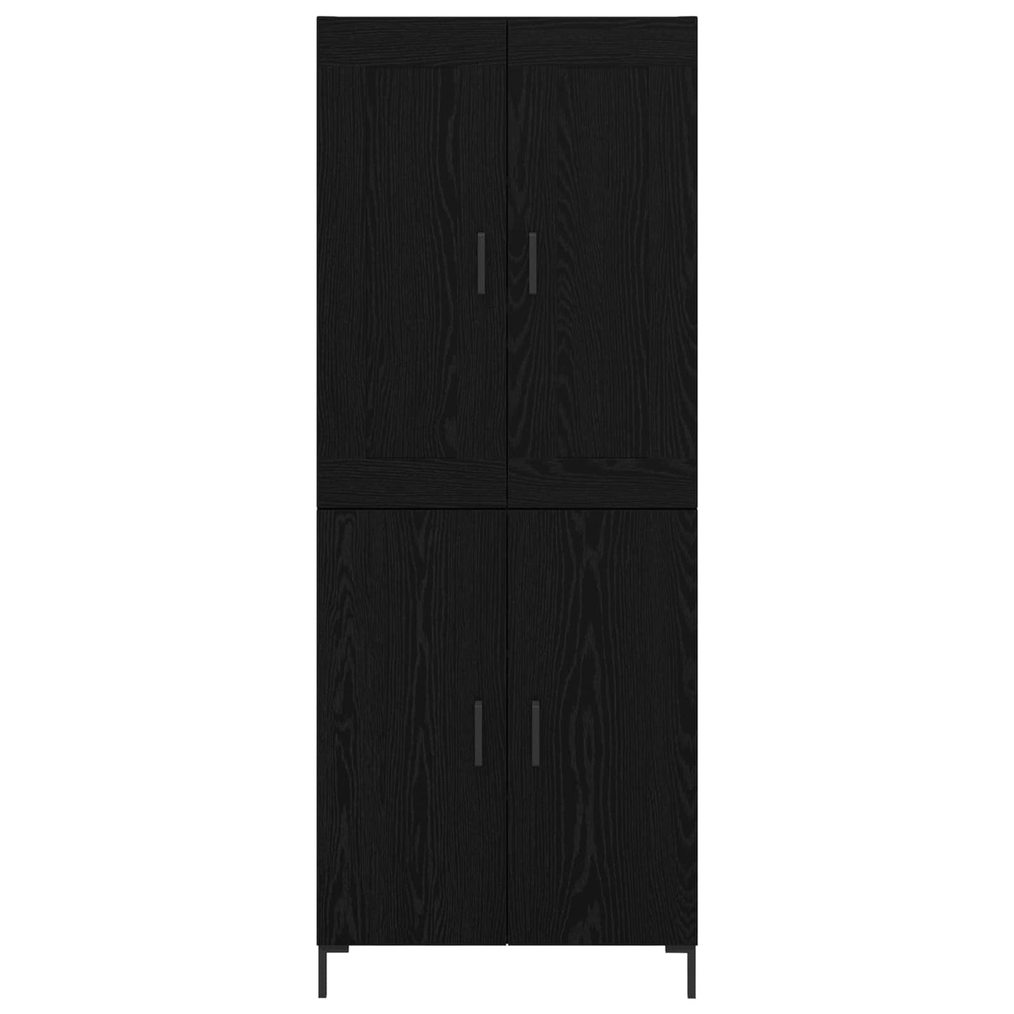 Magasfiú 2 pcs Fekete tölgy 69,5 x 34 x 180 cm Szerelt Fa