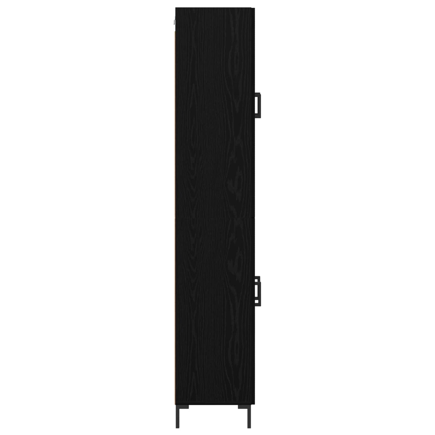 Magasfiú 2 pcs Fekete tölgy 69,5 x 34 x 180 cm Szerelt Fa