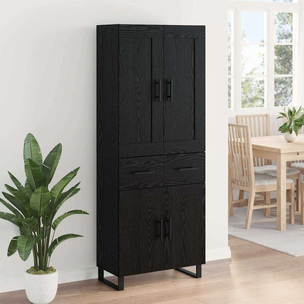 Magasfiú 2 db Fekete tölgy 69,5 x 34 x 180 cm