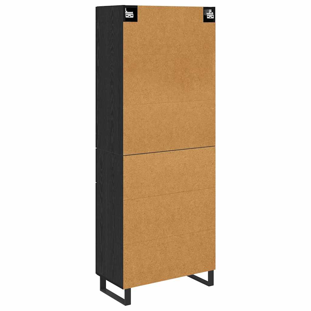 Magasfiú 2 db Fekete tölgy 69,5 x 34 x 180 cm