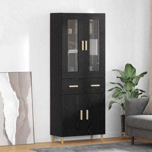 Magasfiú fiókkal Fekete tölgy 69,5 x 34 x 180 cm Faanyag
